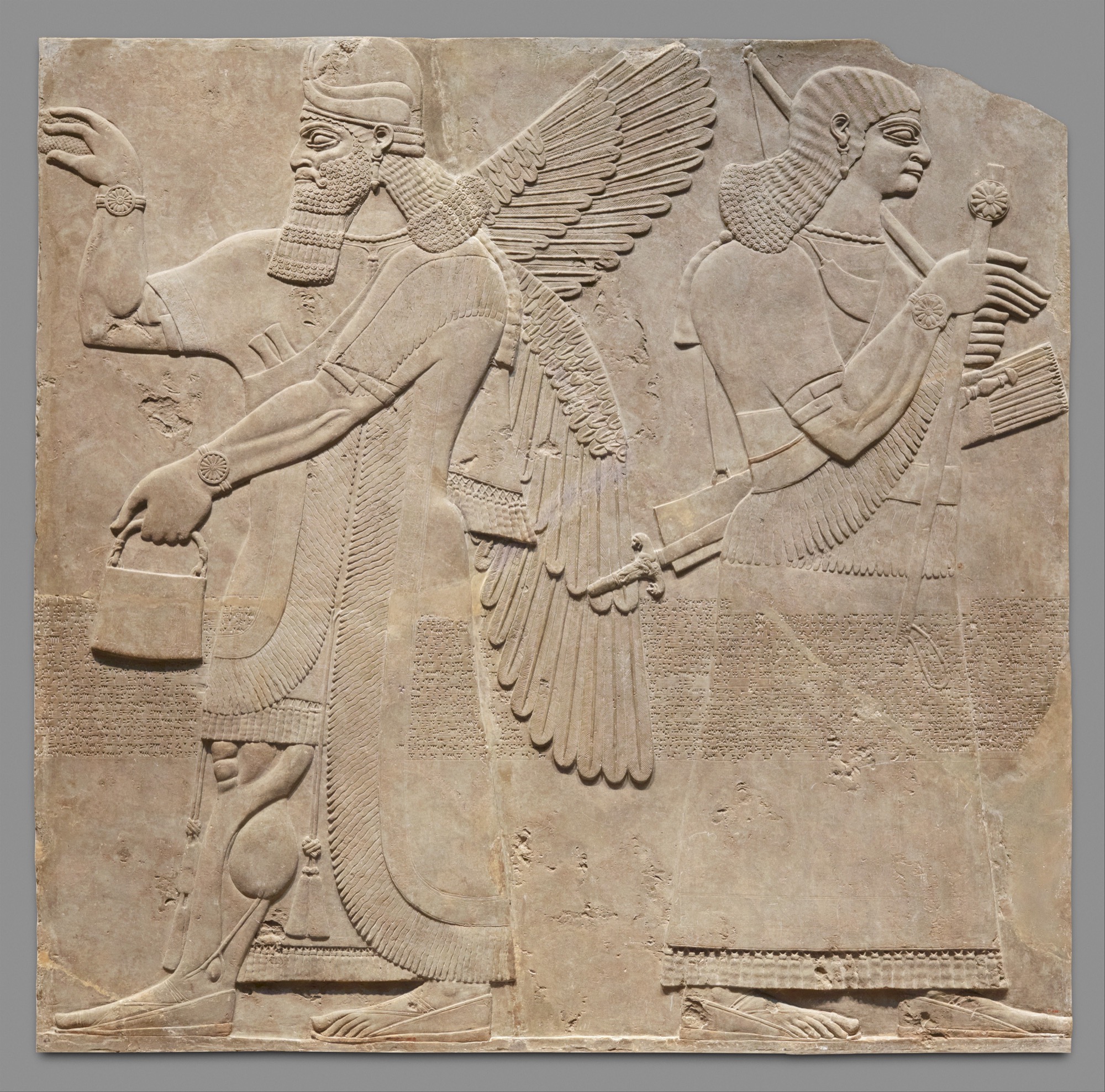 Panel en relieve procedente del palacio de Asurnasirpal II en Nimrud; The Metropolitan Museum of Art, 32.143.6.